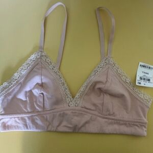 NWT Jenni Intimates Size Small Bra In Chai Floral Lace Accents